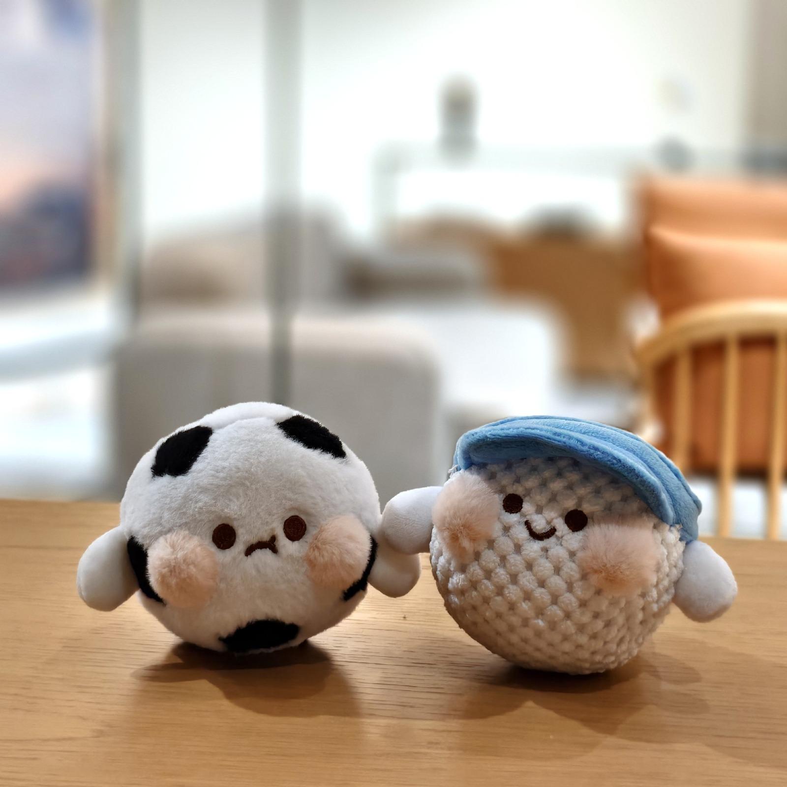 Soft Plush Ball Keychain Set – Cute Stuffed Keyring for Backpack, Squishy Toy Gift for Soccer Basketball Tennis Golf Rugby Billiards Baseball Lovers & Players