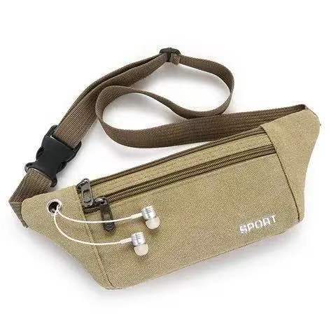 Fanny pack men's and women's new multi-functional outdoor sports close-fitting mobile phone bag trendy student Korean version casual messenger bag breast bag
