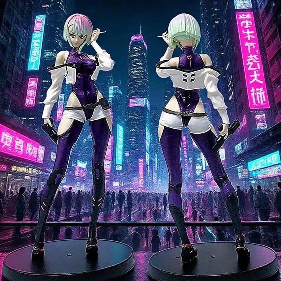 22cm Cyberpunk: Edgerunners Lucy Standing Action Figure, High-Quality PVC Collectible, Anime-Themed Novelty Item with Box, for Decoration & Gifting (Toys & Hobbies, Classic & Novelty Toys Category), Anime & Manga