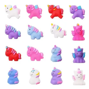 Cartoon pony unicorn pinching music, home desktop leisure decompression small toys, office fish soft rubber vent ornament