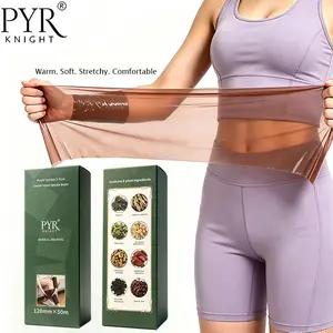 PYR KNIGHT Brown Osmotic Wrap, 1968.5" x 4.72", sweat wrap,Warm and comfortable，High Elasticity，Seamless Fit，Easy to cut for a customized fit,Zero constraints，Suitable for a wide range of settings, workouts, yoga, running, dancing, home use,  office.
