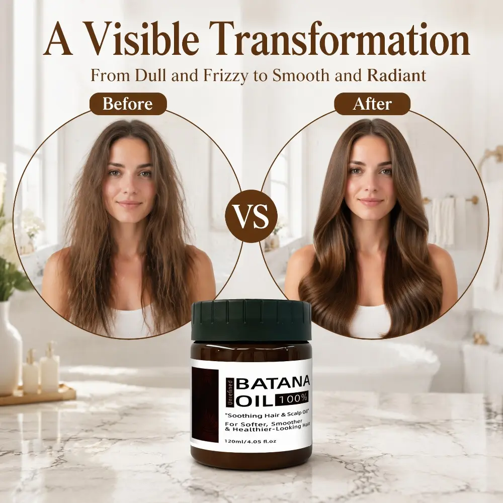 YUVK Batana Oil Conditioner Deeply Nourishes Tames Frizzy Hair 120ML