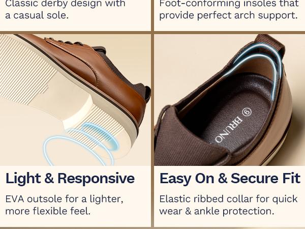 BRUNO MARC Men's Fashion Oxfords - Lace-Up, Round Toe, All-Season Footwear, Comfortable Walking Shoes for Business Casual, Office Use