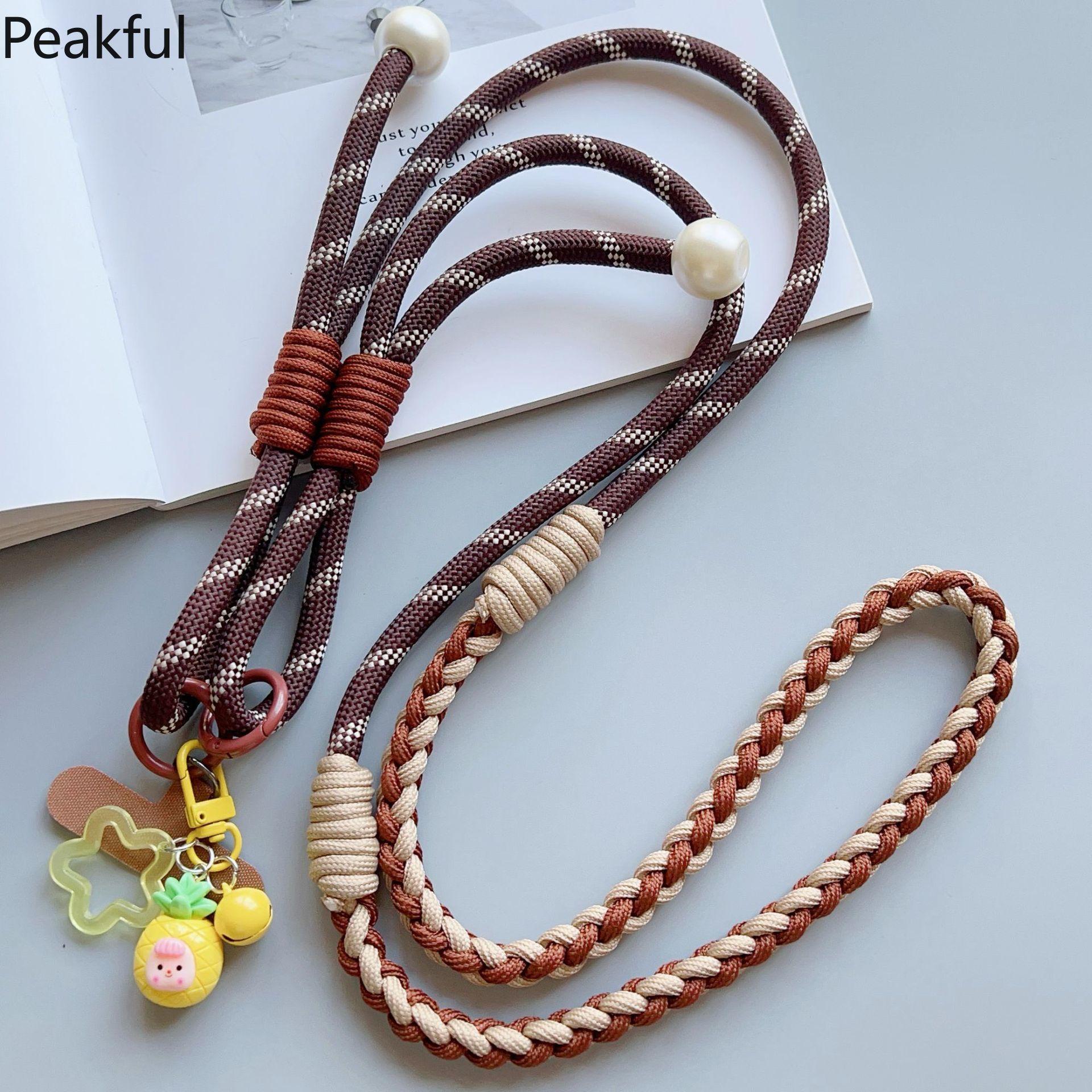 Phone Lanyard | Trending Crossbody Shoulder Strap with Card Patch | Heavy Duty Anti-Lost Hanging Chain for Men Women | Sturdy Outdoor Hiking Phone Lanyard Compatible with Most Phone Cases for Travel, Climbing & Daily Use