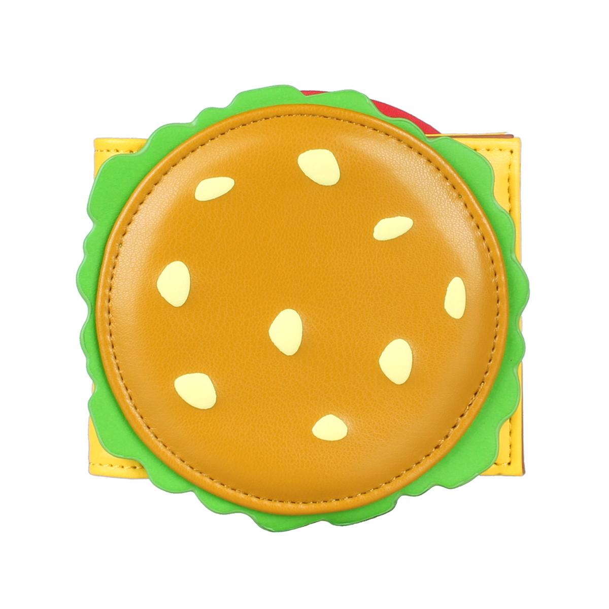Burger shaped cute women's wallet, designer men's ID card holder