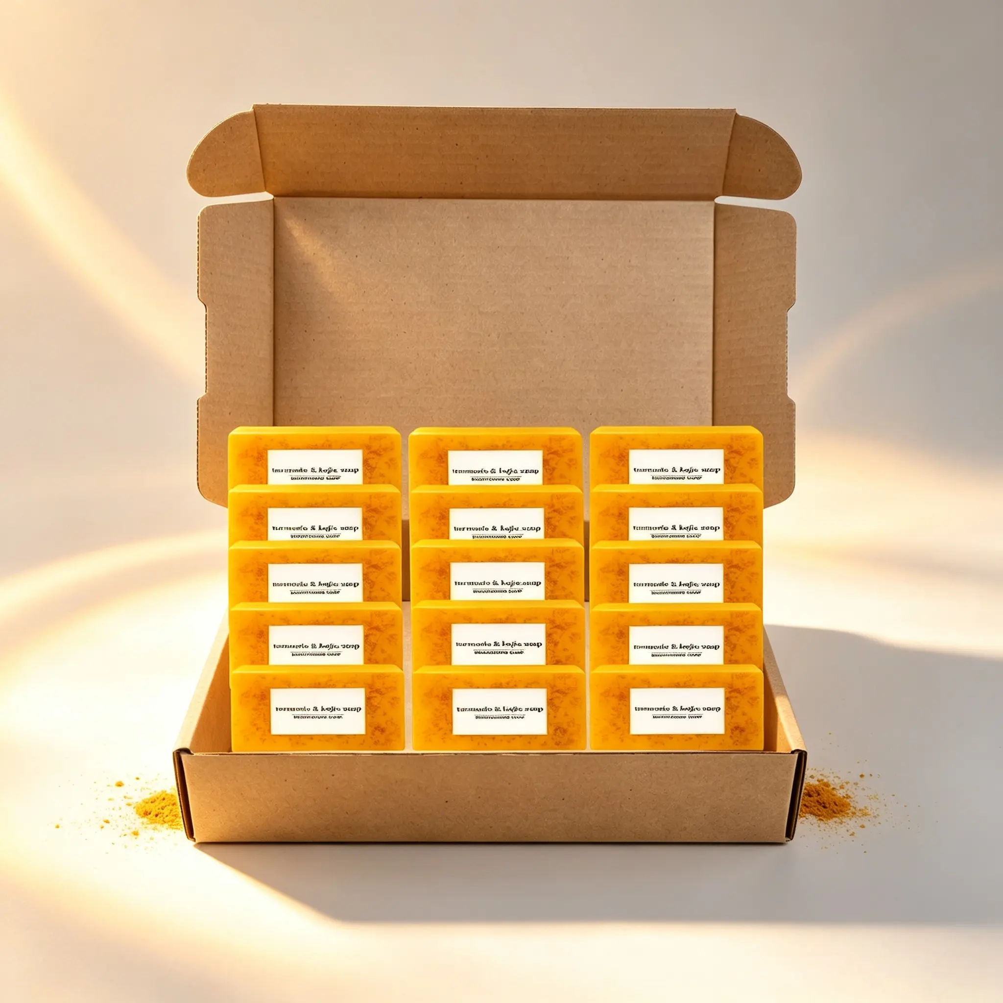 Turmeric & Kojic Acid Soap Bar with Hyaluronic Acid & Collagen Exfoliating Cleansing Bar For Face & Whole‑Body Use, Moisturizing Hydrating Skin Care Soap For Men & Women