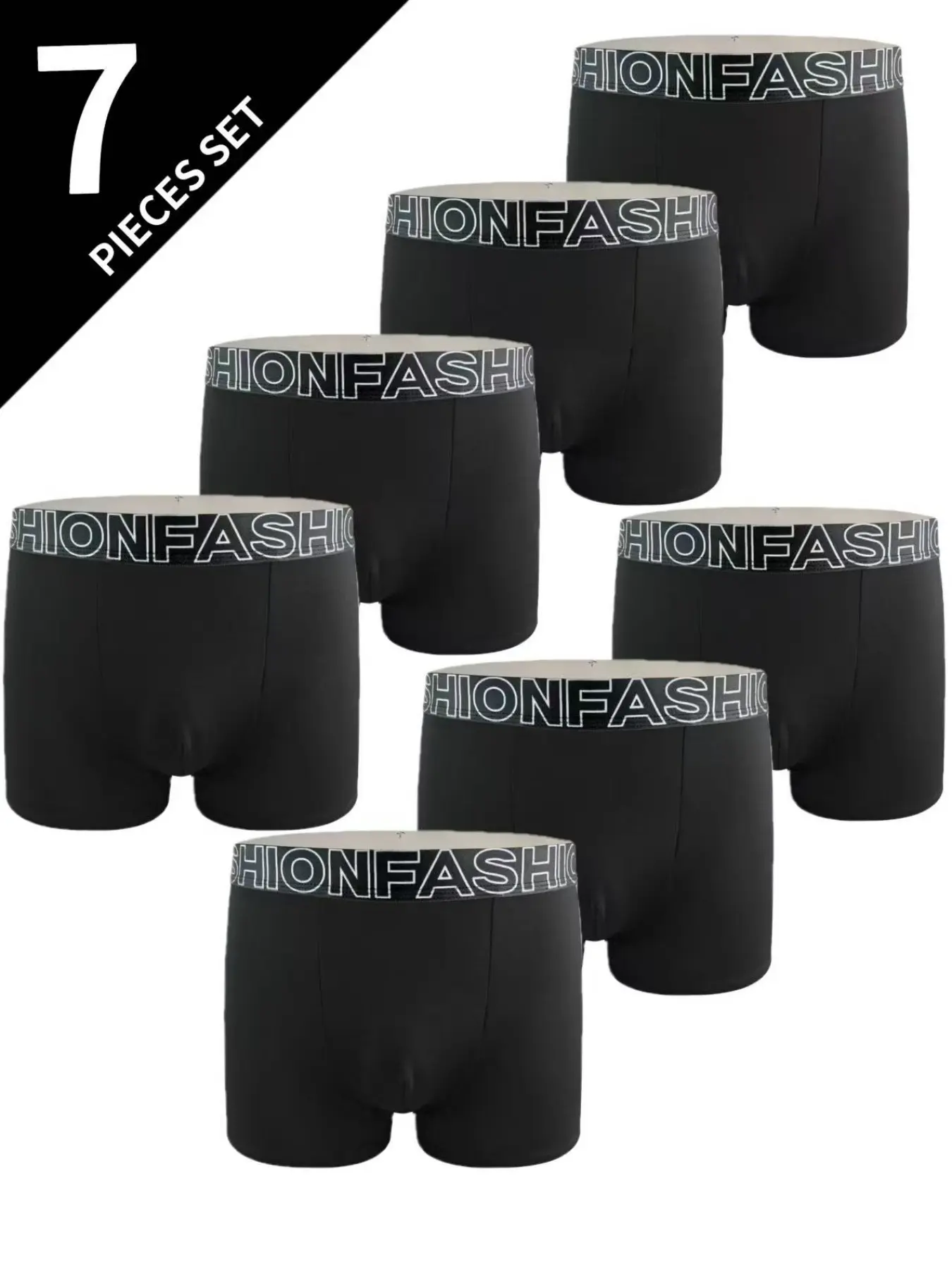 Men's 7-Pack Minimalist Boxers, Relaxed Fit Boxers, Soft Breathable Fabric, Comfortable Loose Fit, Ideal for Daily Wear, Durable Design, All Seasons