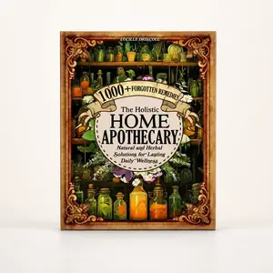 Holistic Home Apothecary A5 Guide Remedies, Herbal Natural Living Handbook, Health Habit Tracker, Gift for Women, Beginners, Family Herb Knowledge