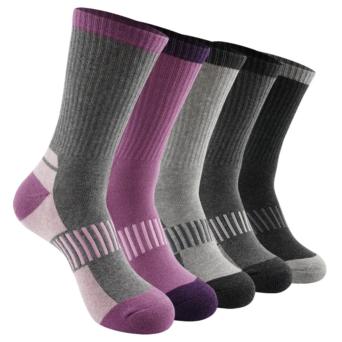 Professional Mid-Calf Ski Socks for Men Women, Outdoor Adventure Essential Winter Socks, Thick Towel Bottom Snow Socks, Moisture Wick Anti-Slip Shock Absorption for Snowboard Hiking Outdoor Sports