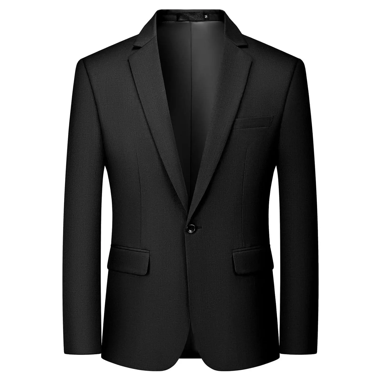 Men's Elegant Slim Fit One Button Solid Color Lightweight Blazer Sport Coat for Business Casual, Wedding Party Daily WearGift