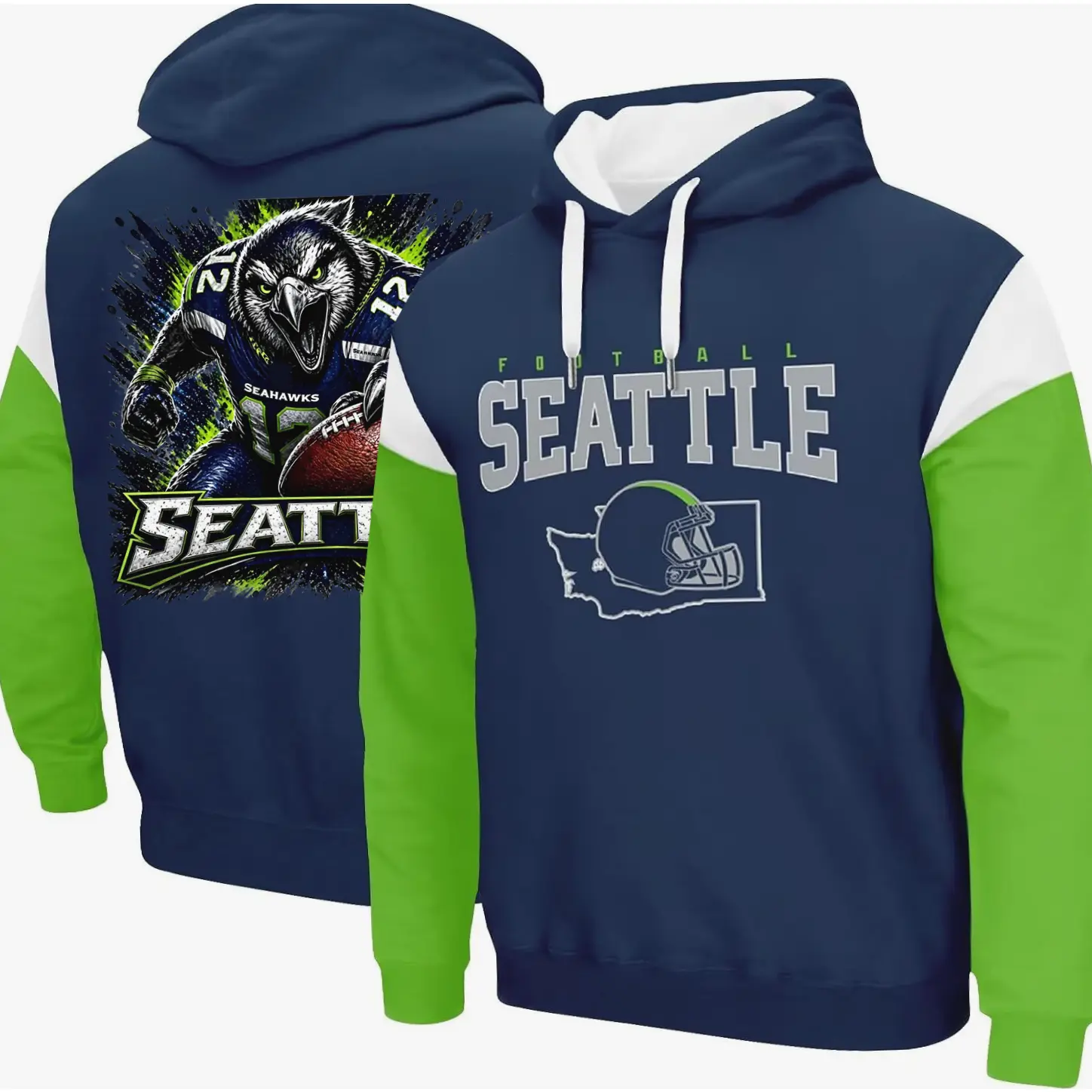 Football Helmet Graphic Hoodie, Game Day Hoodie, Football Season Sweatshirts, Sport Fan Pullover Sweatshirt, Unisex Casual Hoodie For Men & Women,Perfect Holiday & Game-Day Gift For Football Fans