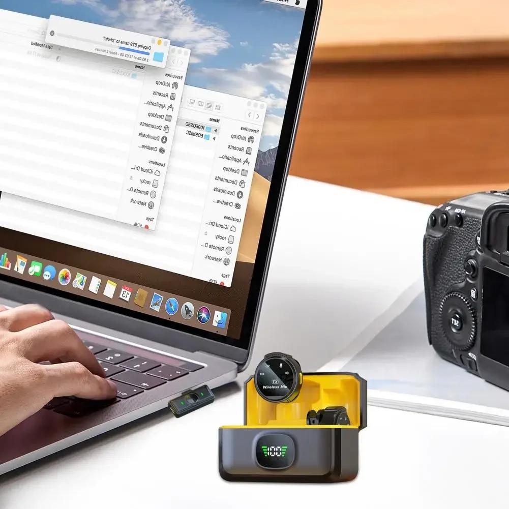 XinMic J6 Wireless Lavalier Lapel Microphone Noise Cancel Live Mini Mic iPad Android Type-C Phone Outdoor recording Interview PC Wooden Puzzle Box Set Anime Kamado Tanjiro Sword Building Kids Inflatable Shark Costume Elegant Garden Goose Statue