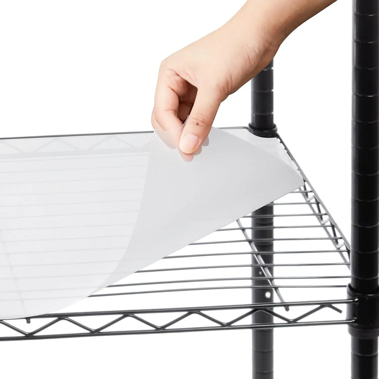 8 Pack 18 x 48 Inch Wire Shelf Liner Clear Plastic Waterproof Liners for Organizing Metal Rack Shelves, Kitchen Cabinets, Cupboard, Pantry