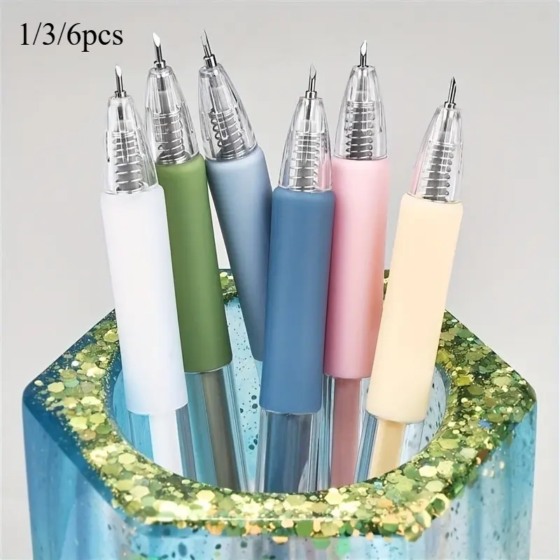 1/3/6pcs Art Utility Knife Pen Set For Stickers Scrapbooking, Cutting Tool Express Box Knife, Lettering knife, School Supplies DIY Craft Supplies