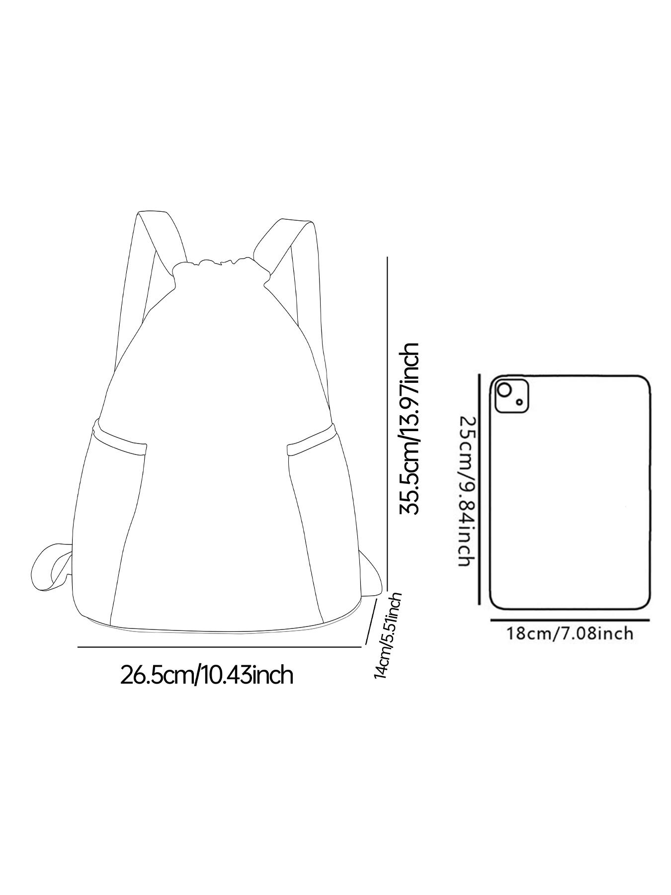 Heart Pattern Drawstring Backpack, Large Capacity Durable Gym Bag, Outdoor Sports Bag, Adjustable Shoulder Straps, Casual Travel Hiking Camping Bag