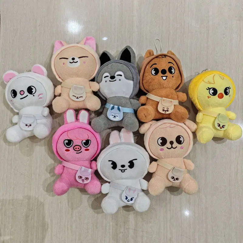 New Wandering Child Doll Plush Toy Leeknow Hyunjin, Cute Backpack Style with Hat, Suitable as a Children's Room Decoration, Pillow Gift, and Ideal for Sending as a Birthday, Christmas, or Halloween Gift