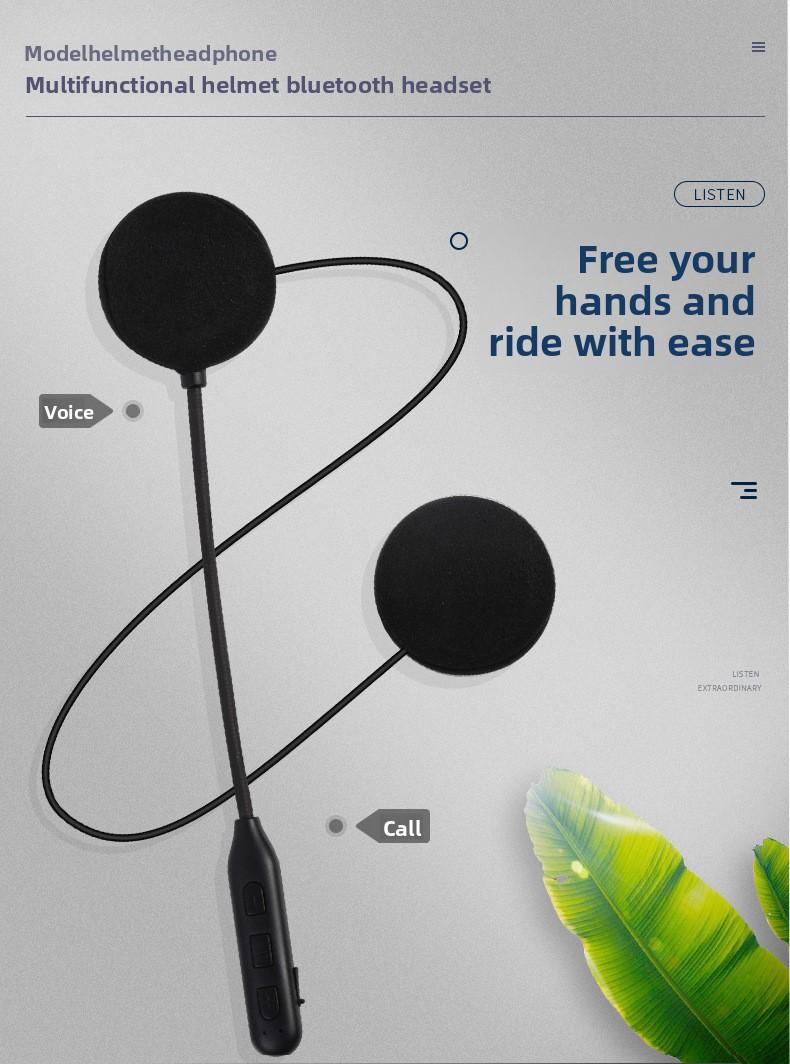 Motorcycle helmet riding headphones, music delivery safety helmet wireless Bluetooth headphones