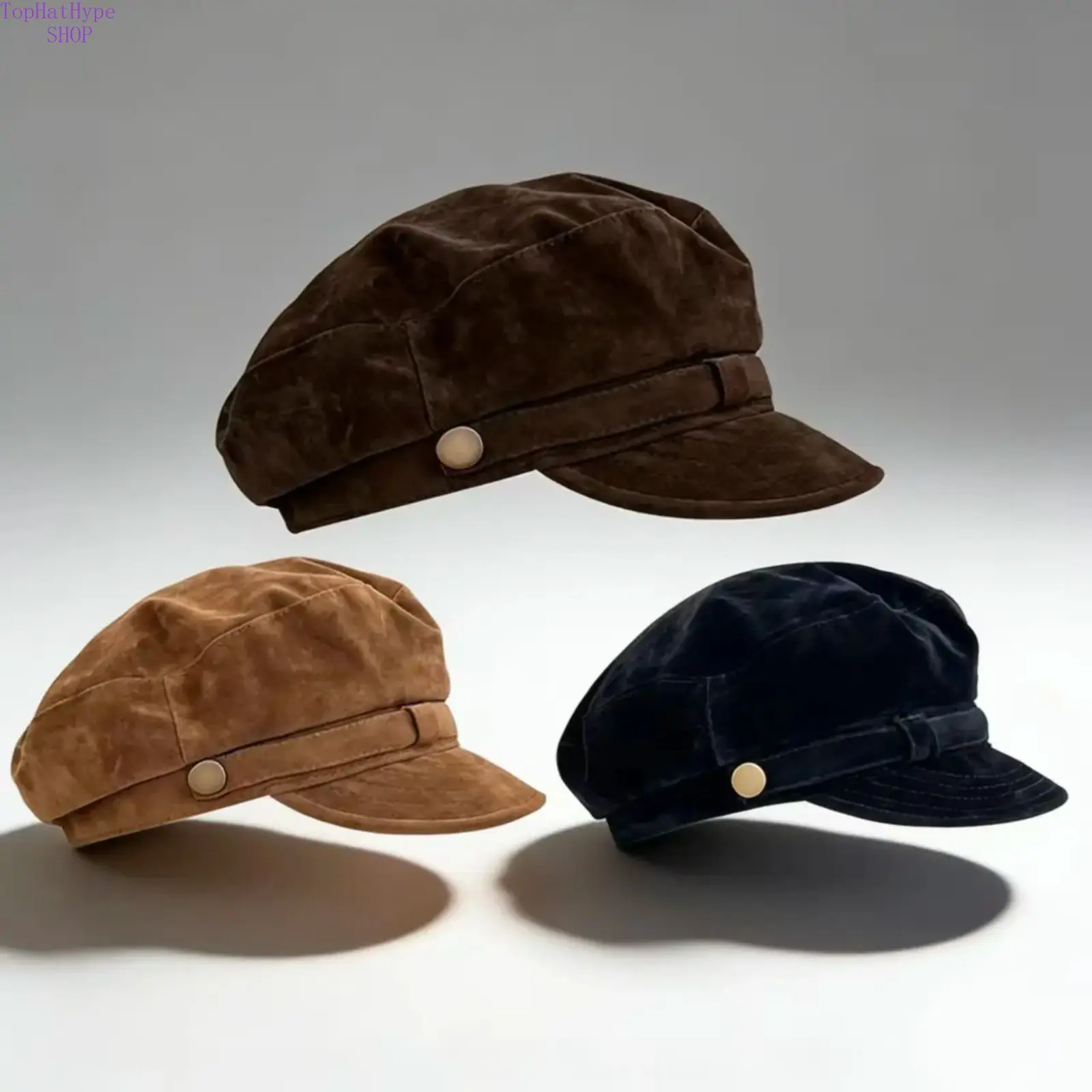 Autumn new beret retro British style newsboy hat women's elegant American trend octagonal hat elongated face artist hat men's