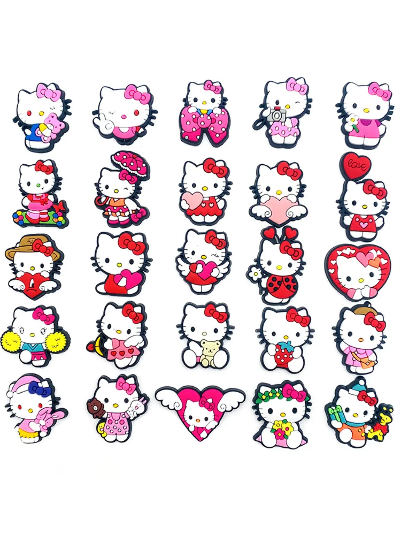 25pcs Cute Cartoon Shoe Charms Decorative Shoe Accessories For Bubble Slides Clogs Sandals,PVC Shoe Decorations Accessories Buckle For Christmas Birthday Gifts