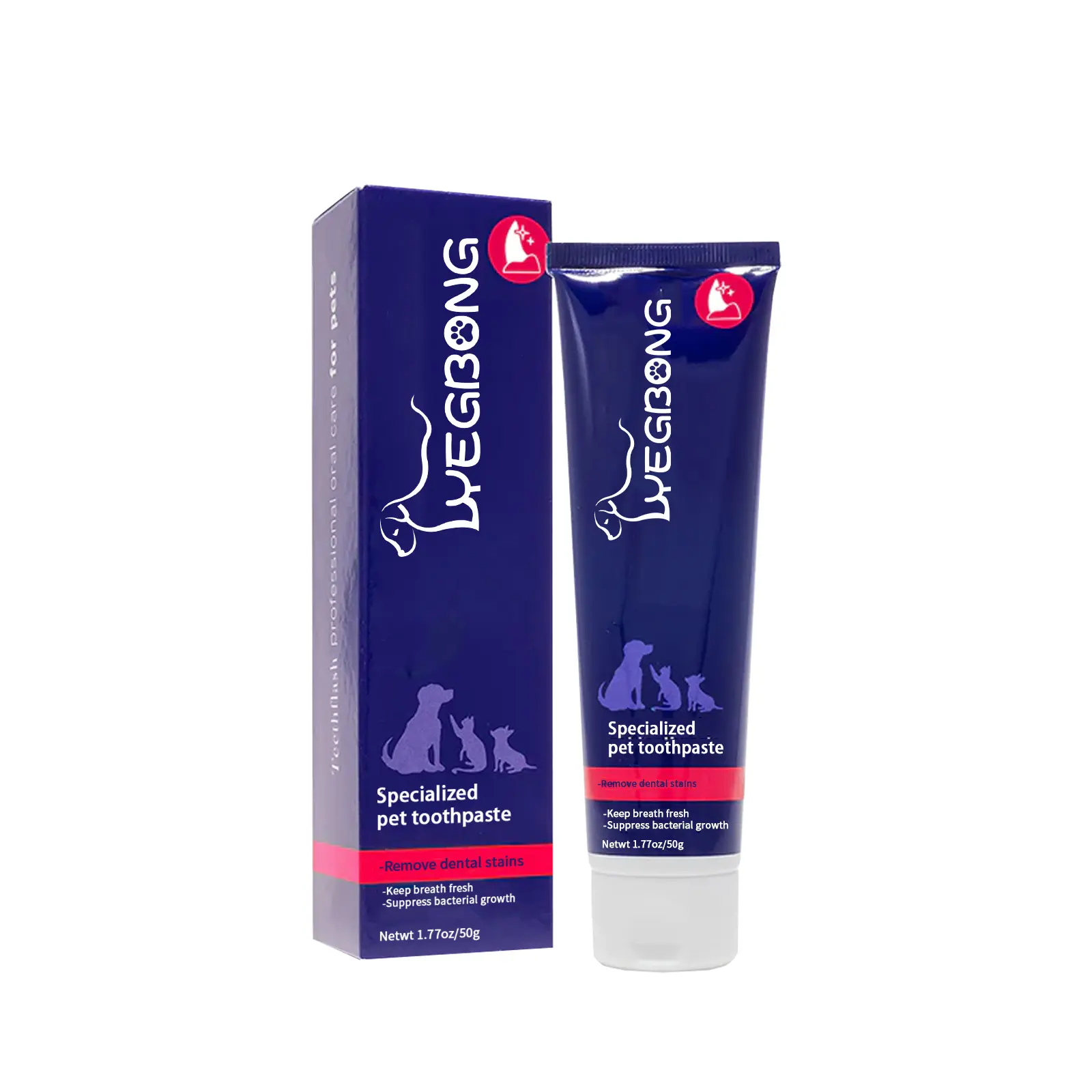 Yegbong Pet Whitening Toothpaste for Cats and Dogs - Daily Use Oral Care Paste, Cleans Teeth, Fights Oral Odor, Tartar & Stains, Freshens Breath, Toothpaste Whitening