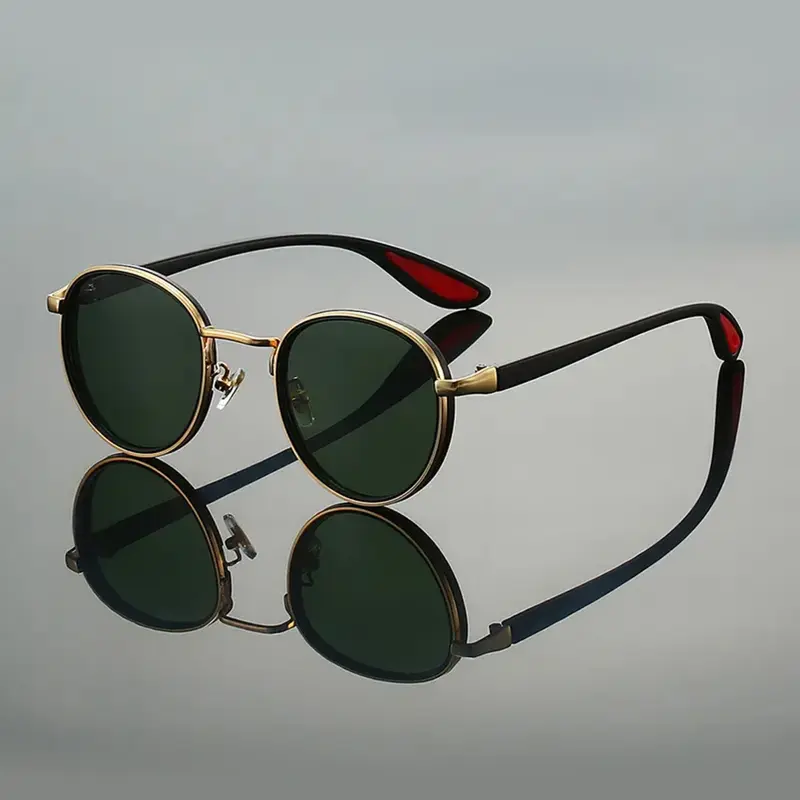 Unisex Retro Round Fashionable Sunglasses, Punk Fashion Trendy Daily Casual Shades, Perfect for Men and Women Driving Outdoor Wear