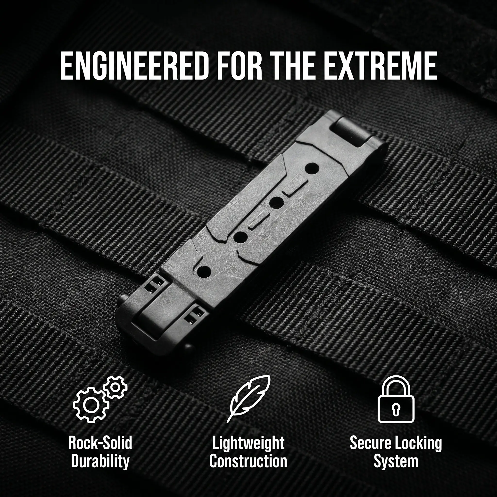 Multi-Functional Quick Release Waist Clip Mounting Holes, K Sheath Back Clip Buckle, Ideal for DIY Knife Makers, Outdoor Enthusiasts, Molle System Fixing, Sandblasted Matte Finish