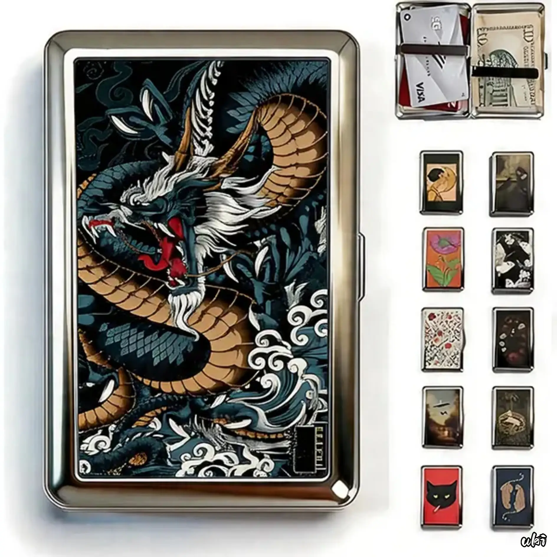 Vintage Style Slim Metal Card & Cash Case With RFID Protection, Durable Anti-scan Card Holder, Versatile Wallet For Storing Credit, ID And Business Cards For Women And Men protective
