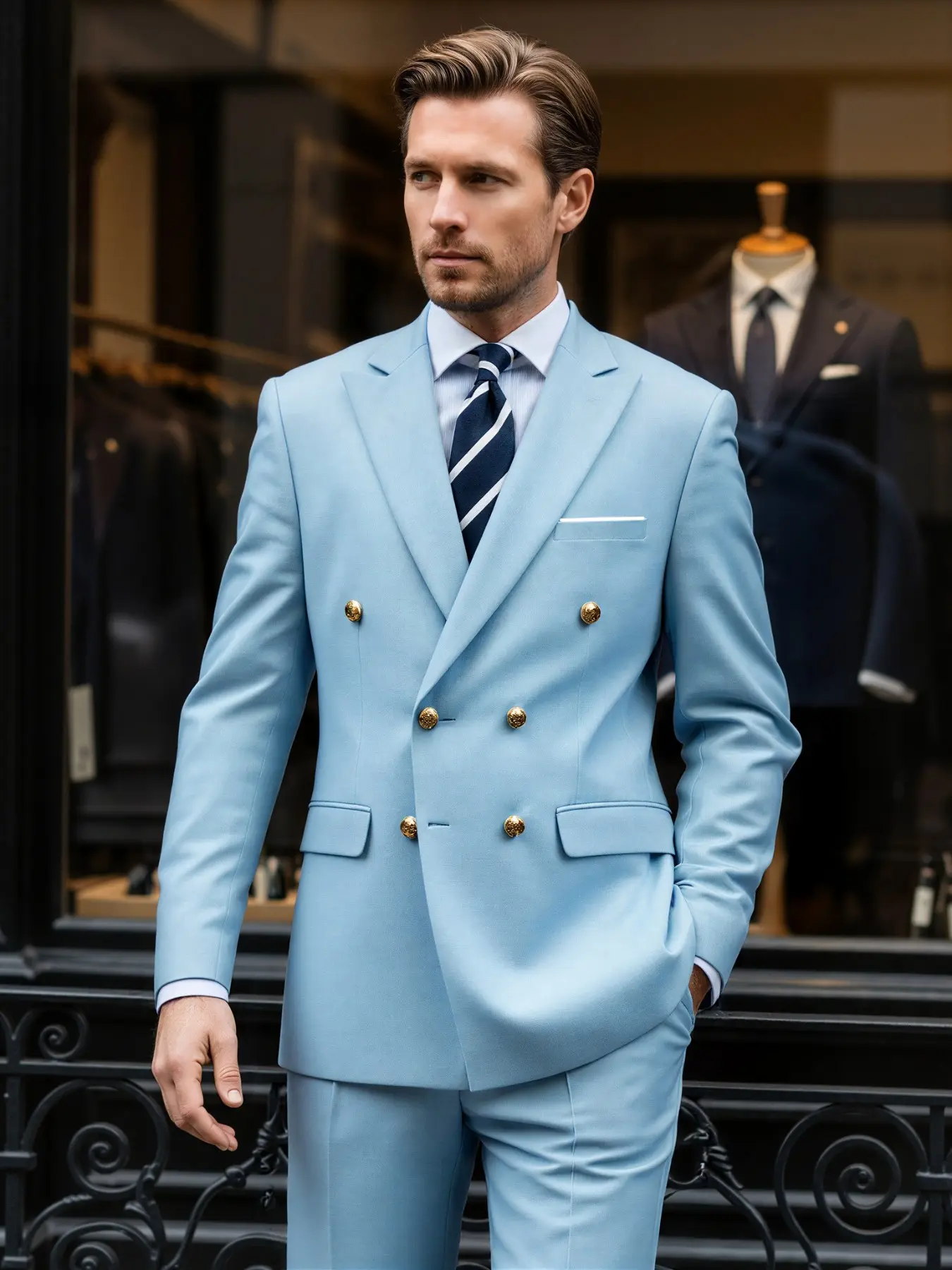 1 Piece Men's Suit Jacket & Pants Set, High-Quality Business Formal Wear, Slim Fit Design, Perfect for Formal Events, Sizes 2XLl 3XL Blazers