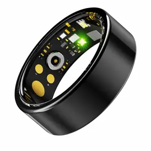 Smart Ring, Gold Titanium Shell & Multi-Sensor Wellness Tracker, Sizes 7-12, For Men Women Daily Activity Monitoring & Sleep Insights, Screenless Discreet Lightweight Waterproof App-Connected All-Day Comfortable Wear
