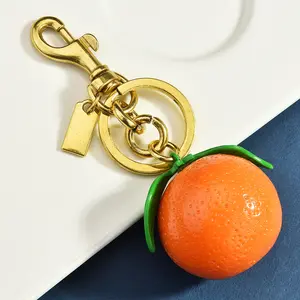 Realistic Fruit Shaped Resin Pendant Keychain, Cute All-Season Bag Accessory, Stylish Embellishment for Handbags, Ideal Small Gift for Daily Use