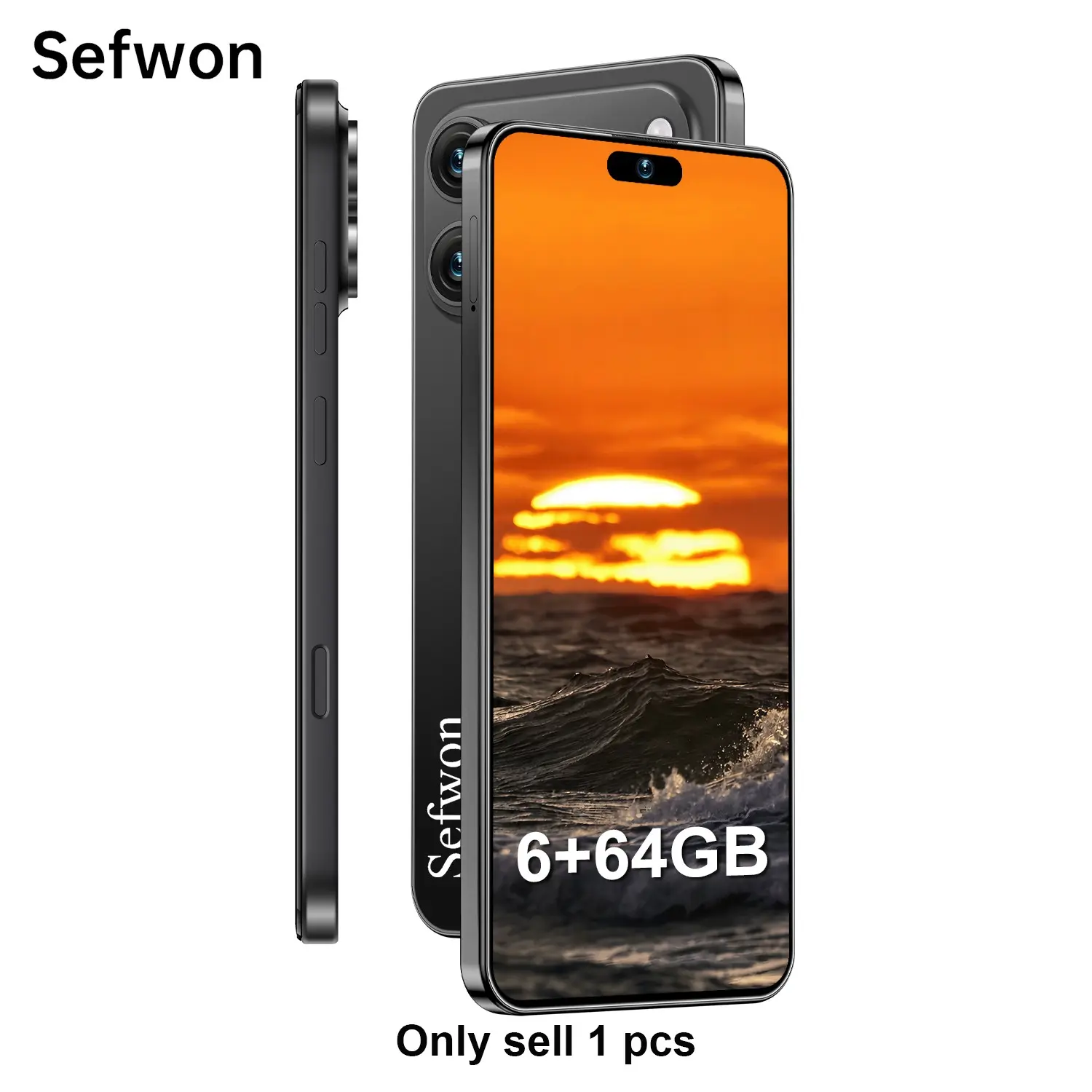 New Sefwon I25 Ultra Android Smartphone, 4g Network, Dual Sim, 6.93-Inch Screen, Octa-Core Cpu, 6gb+64GB RAM, 5000mah Battery, 16mp+20mp Camera