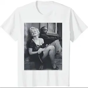 Marilyn Monroe & 2Pac Cotton Unisex Tshirt Streetwear - Medium Fit,Men's Top y2k  outfits  men short sleeve t-shirt funny t-shirt casual graphic short sleeve tee menswear graphic t-shirt Soft Cotton Crewneck T-Shirts # funny graphic t-shirt