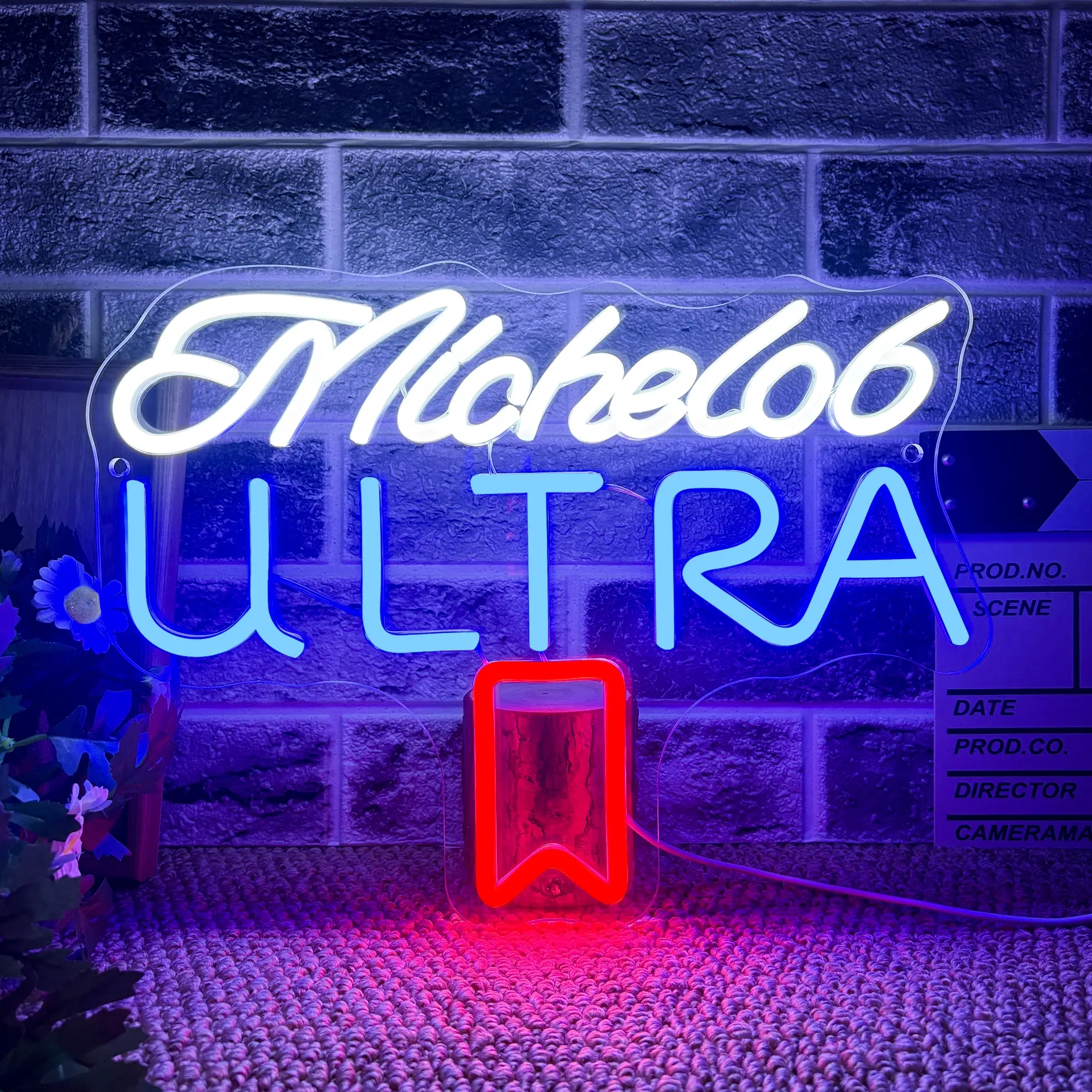 Beer Neon Sign for Wall Art Decor, USB Powered, Dimmable, LED Lights, for Bedroom, Shop, Pub and Bistro