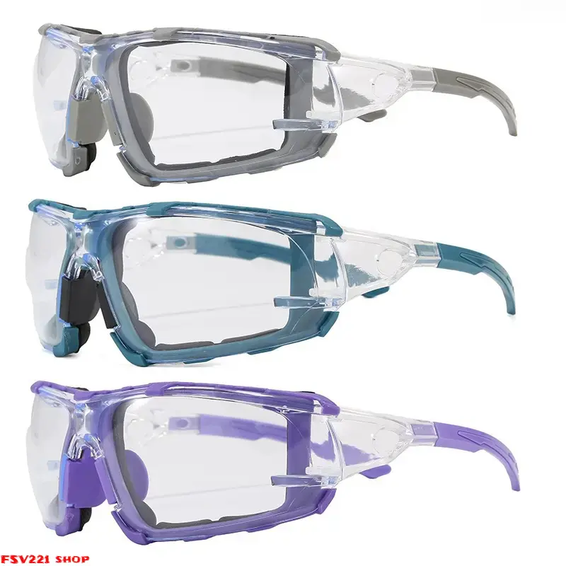 Industrial Anti-Fog Safety Goggles with UV400 Polycarbonate Lens, Foam Gasket & Elastic Strap for Construction, Woodworking & Lab Work, Gardening