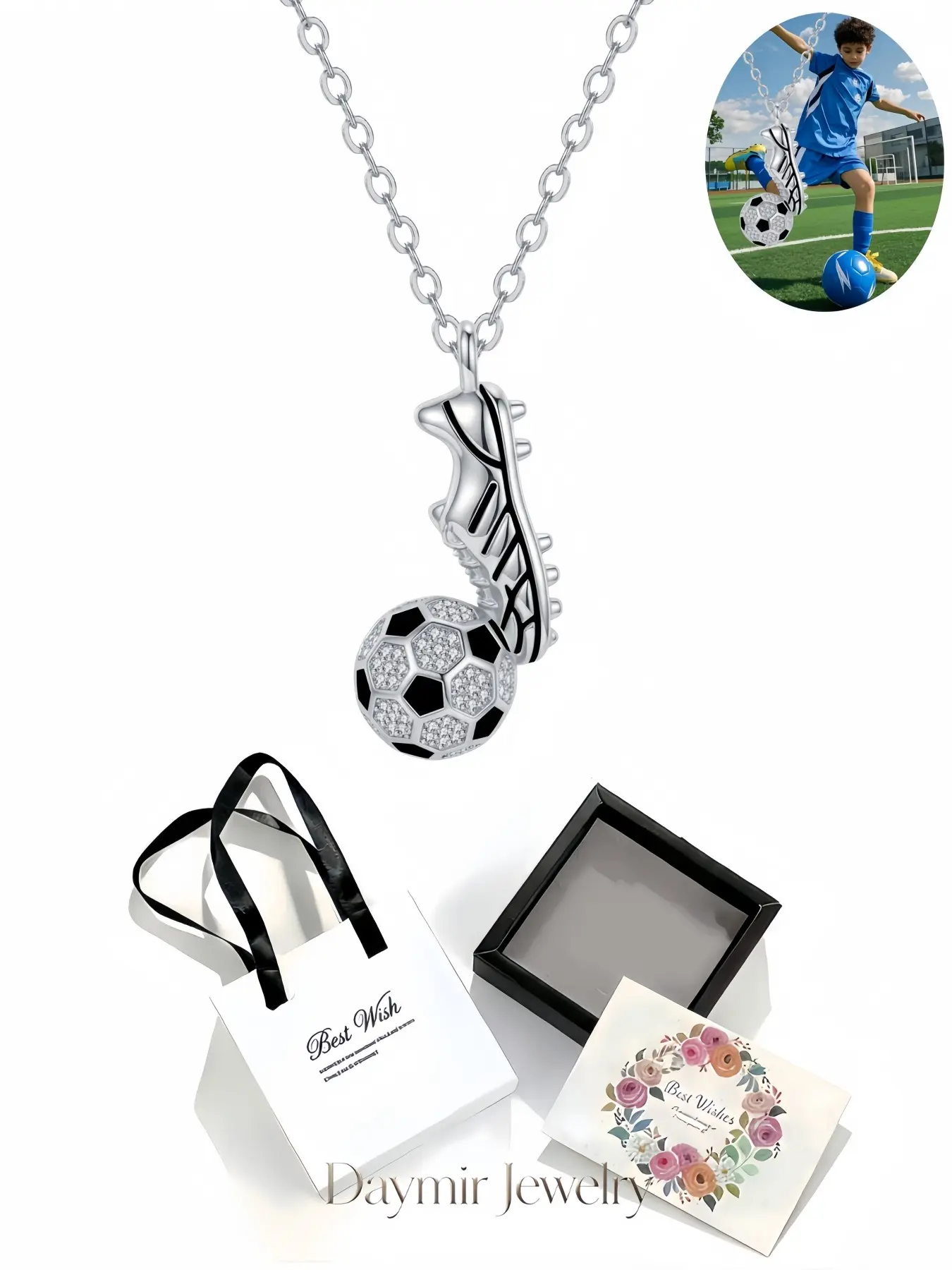 Dream Chaser Clavicle Chain, trendy soccer shoe diamond pendant necklace for men and women. Comes with an exquisite drawer jewelry box, perfect gifts for birthdays, Mother’s Day, Valentine’s Day, Christmas and anniversaries.
