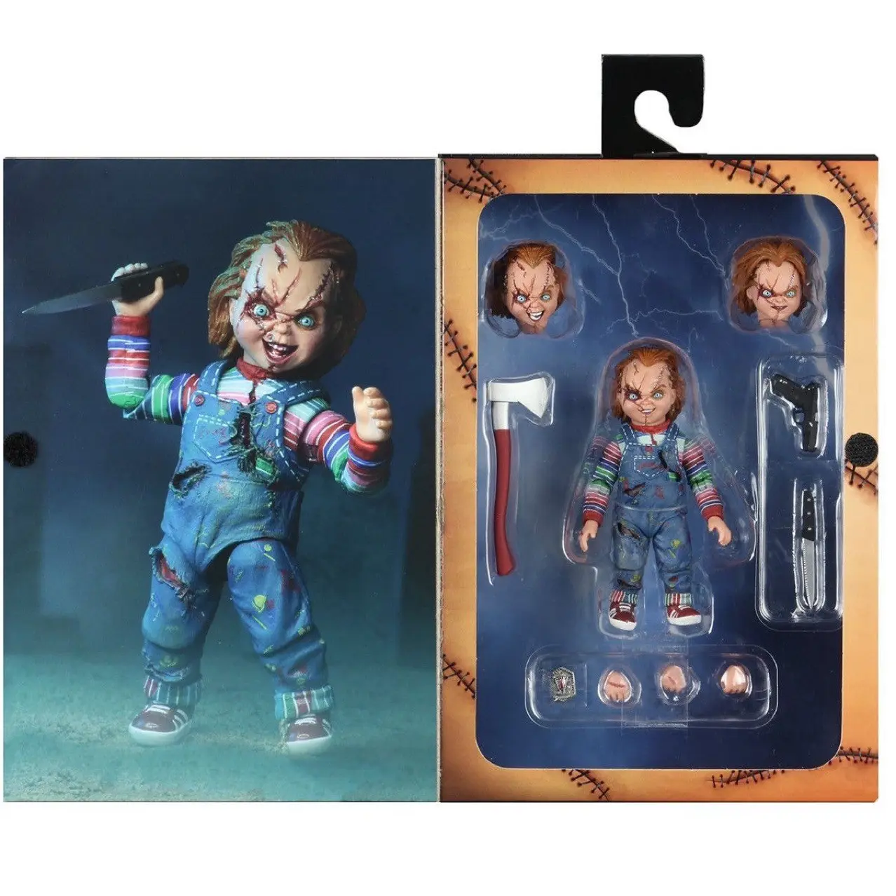 Neca 42118 Chucky Movie Edition Super Articulated Luxury 5-Inch Action Figure, Halloween Gift, Holiday Decor, Party Prize