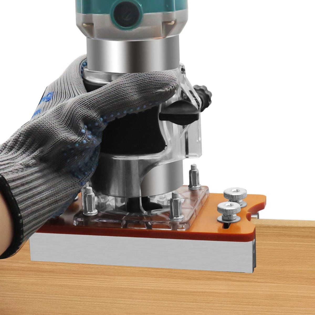 2-in-1 Invisible Fastening Nut Slotting Base, Woodworking Router Cutting Base and Wooden Trimming Tool, Router Hardware Accessories