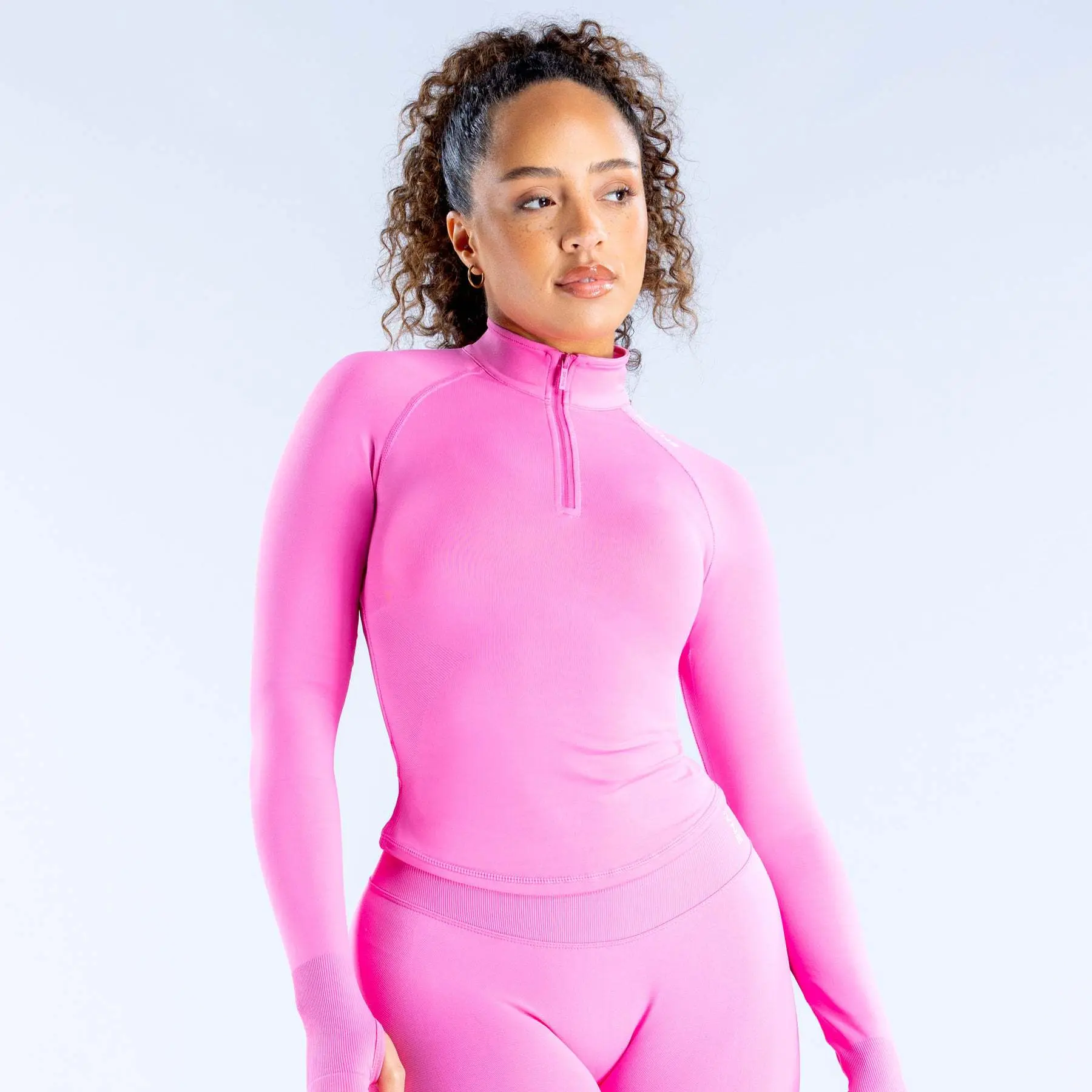 DFYNE Women's Active Jacket - Elastic Full-Zip Neck, Slim Fit Long Sleeve Sculpted Performance Top, Buttery Soft Matte Nylon, Sweat-Wicking Quick Dry, Breathable, Adjustable Hem, Multi-Size Athletic Outerwear for Yoga, Daily Athleisure