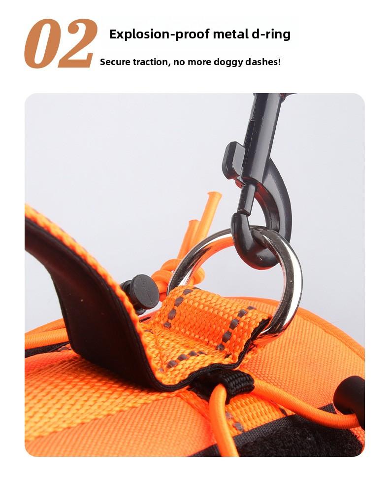 Tactical Dog Harness, No Pull Dog Harness with Leash, Lightweight Adjustable Dog Vest Harness for Small Medium Large Dogs, Reflective Escape Proof Dog Harness with Handle, Breathable Dog Harness for Training, Walking, Hiking, Outdoor, Protect Dog's Sternu