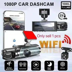 1080P Dual-Recording Dash Cam, HD Car Dvr with Infrared Night Vision, 3.16-Inch IPS Screen, Wide-Angle Video Monitoring, Auto Dvr Camera, Dashcam