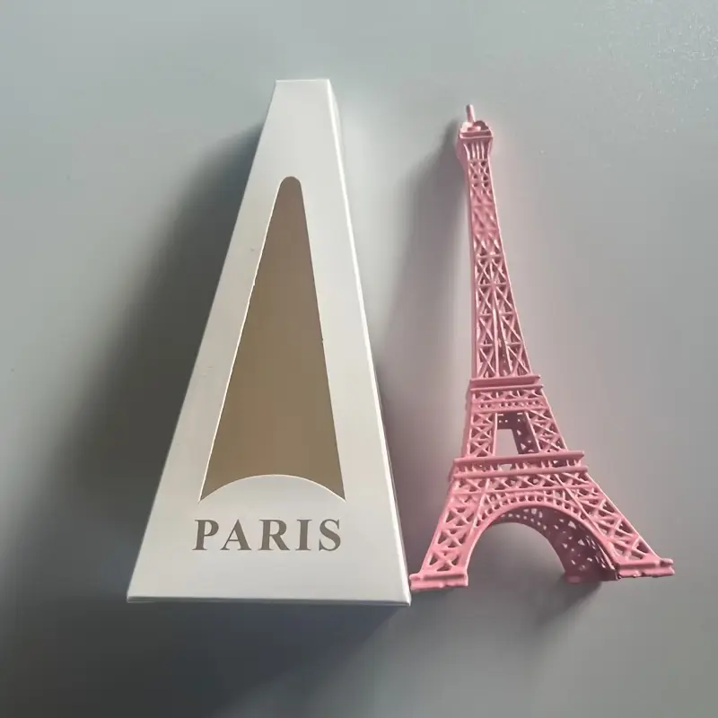 Nordic style pink Paris Eiffel Tower architectural model tabletop model ornament