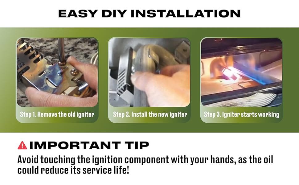 Replacement 6 gas range ignitor, Replacement for numbers AR5066 12400035 318177710 7318177710 316428600 5303308452