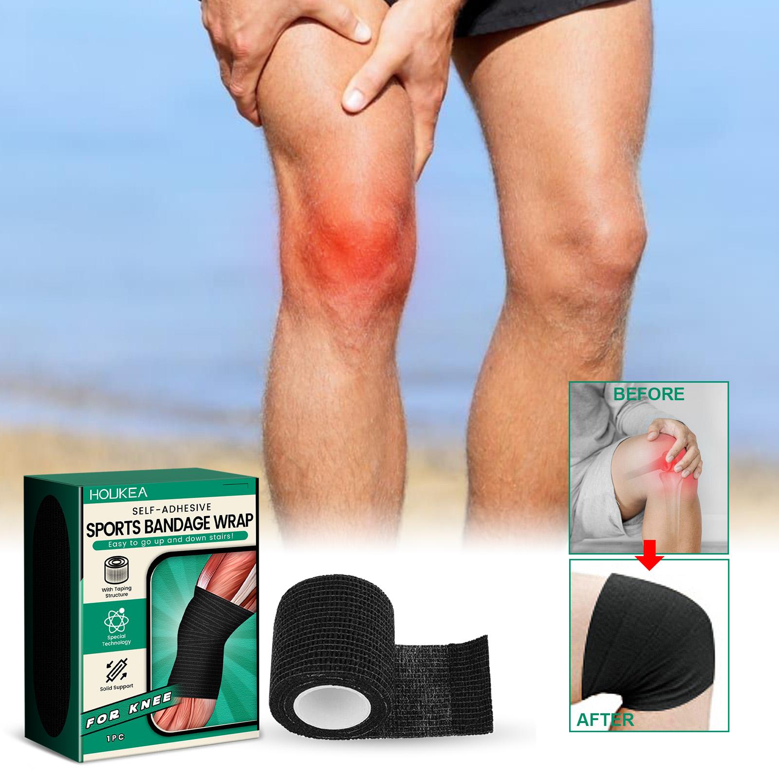 Houkea Elastic Self-Adhesive Sports Bandage Relieves Pain in Wrist, Elbow, and Knee, Waterproof Elastic Protective Bandage