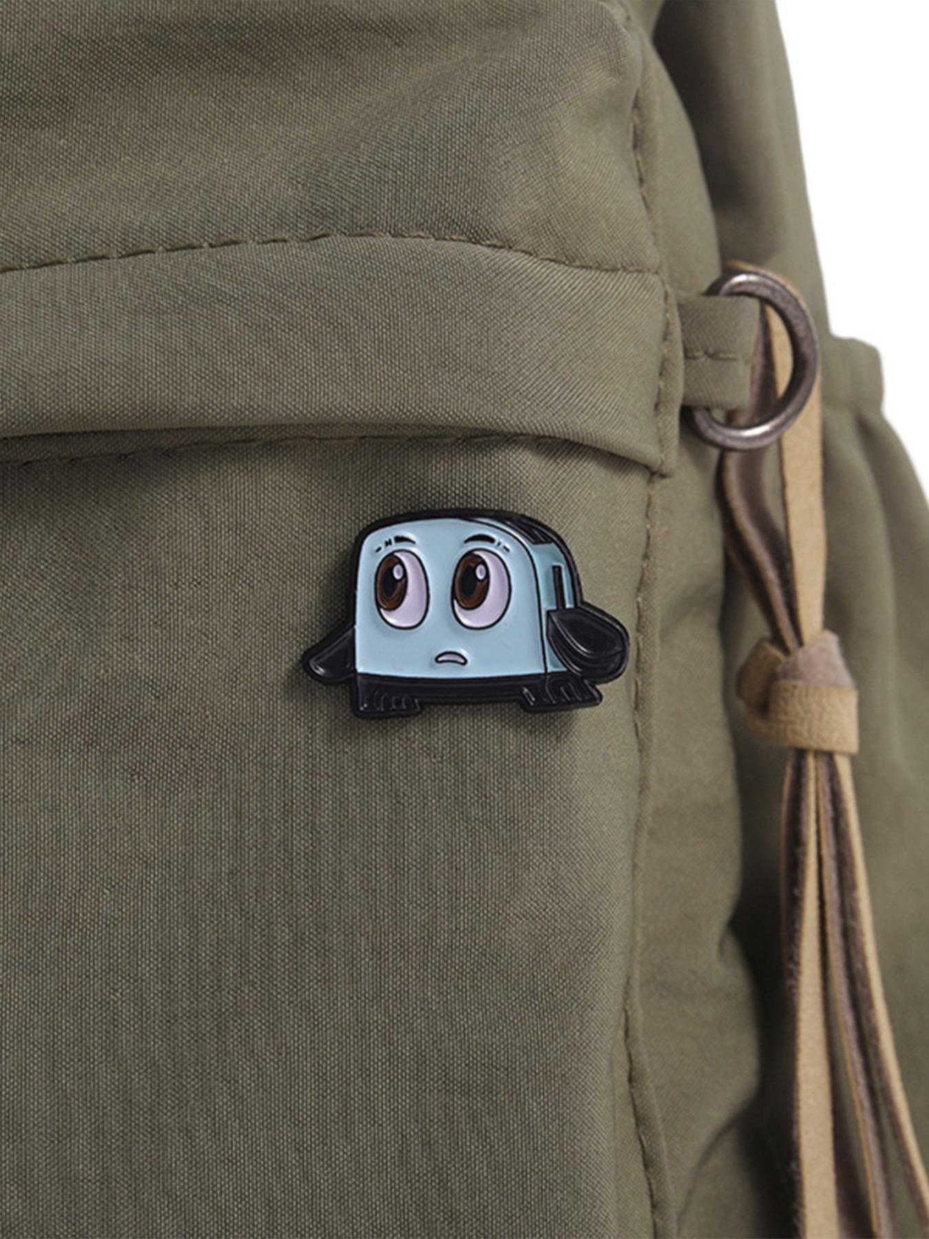 Cute Cartoon Bread Machine Design Brooch, Fashion Brooch for Daily Clothing Decor,  Enamel Pin Suitable for Backpacks, Jeans, Scarves, Hats Decoration, Fashion Accessory, Hat Pins, Alloy Brooch Pin