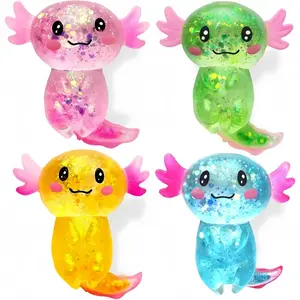 4-Piece Cute Stress Relief Toy Set, Soft Marshmallow Texture Sensory Toys, Ideal for Adults and Kids, Anxiety Relief Birthday Gift, Squishy Sensory Play