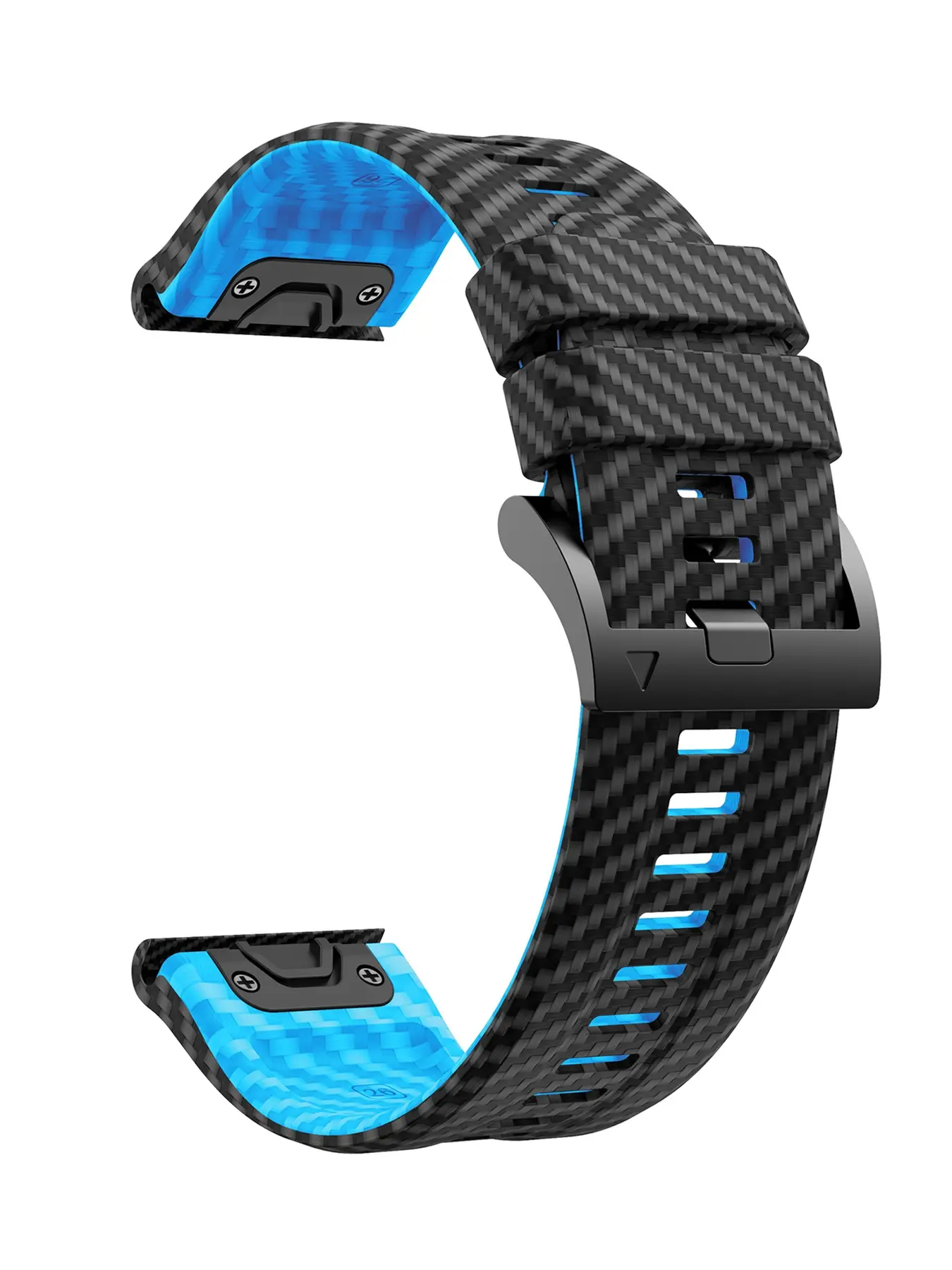 1PC, For Garmin Quick Fit replacement strap, Smartwatch replacement straps, for Fenix8/Fenix7X/Fenix7/Instinct2X/Enduro3/Forerunner955, 22/26mm carbon fiber texture silicone band, Quick release sport strap, sweat-resistant design, Unisex