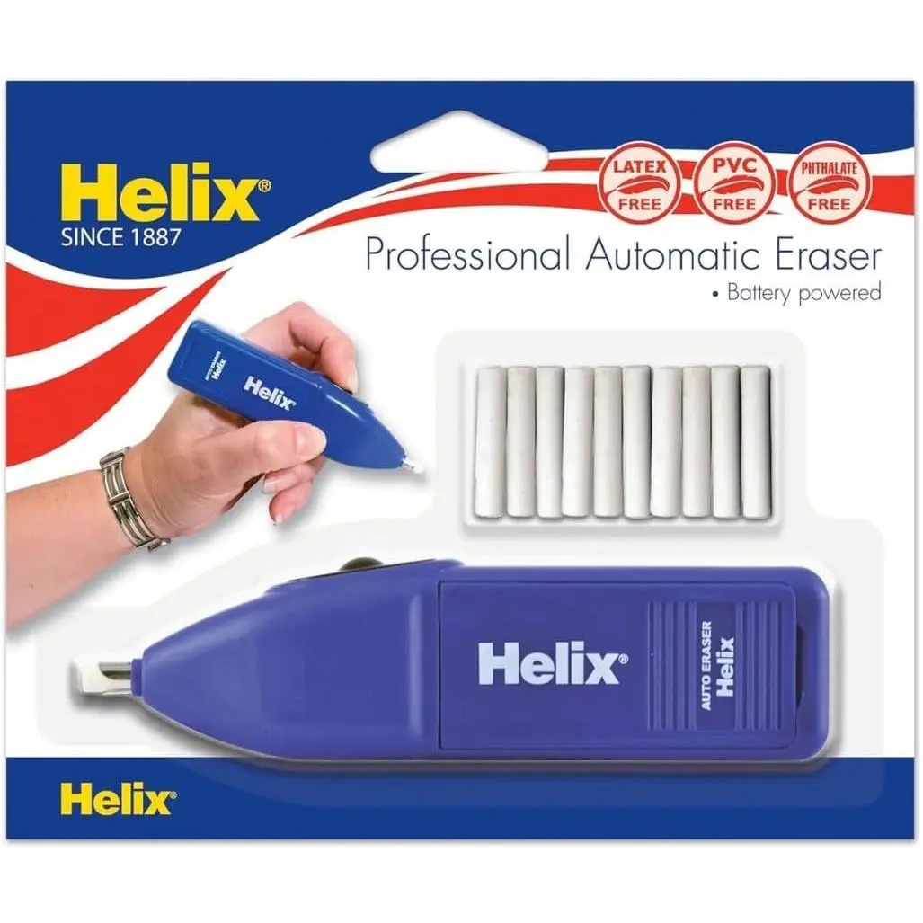 Helix - Professional Automatic Eraser - - - Blue |  and Efficient - For Artists and Architects - Effortless Precision - Detailed Pencil Drawings - Compact Design