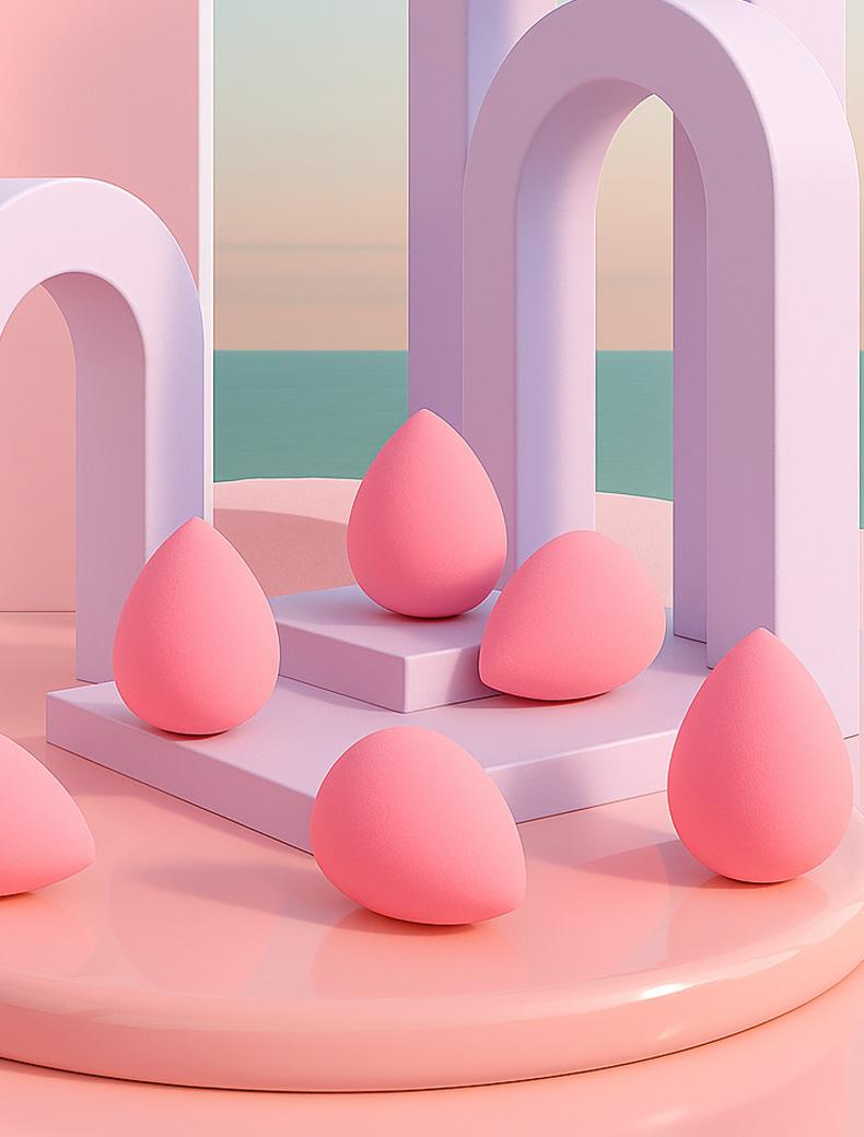 6-piece set of teardrop-shaped makeup sponges,for powder, cream and liquid, super soft wonder beauty cosmetic