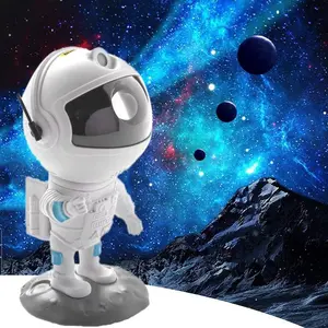 Astronaut Galaxy Nebula Projector Light, 360° Rotating Astronaut Head Starry Night Lamp, USB Powered, Ideal for Home Bedroom Game Room Decor