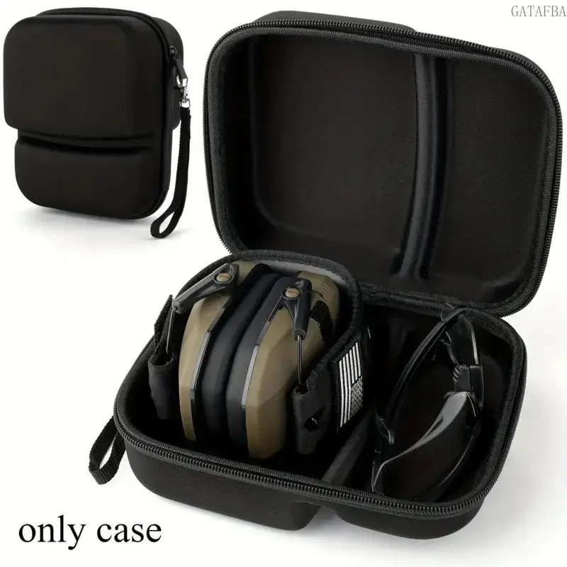 Slim EVA Hard Zipper Storage Case Portable Protective Carry Bag For Noise Cancelling Ear Muffs Headphones Shooting Outdoor Travel